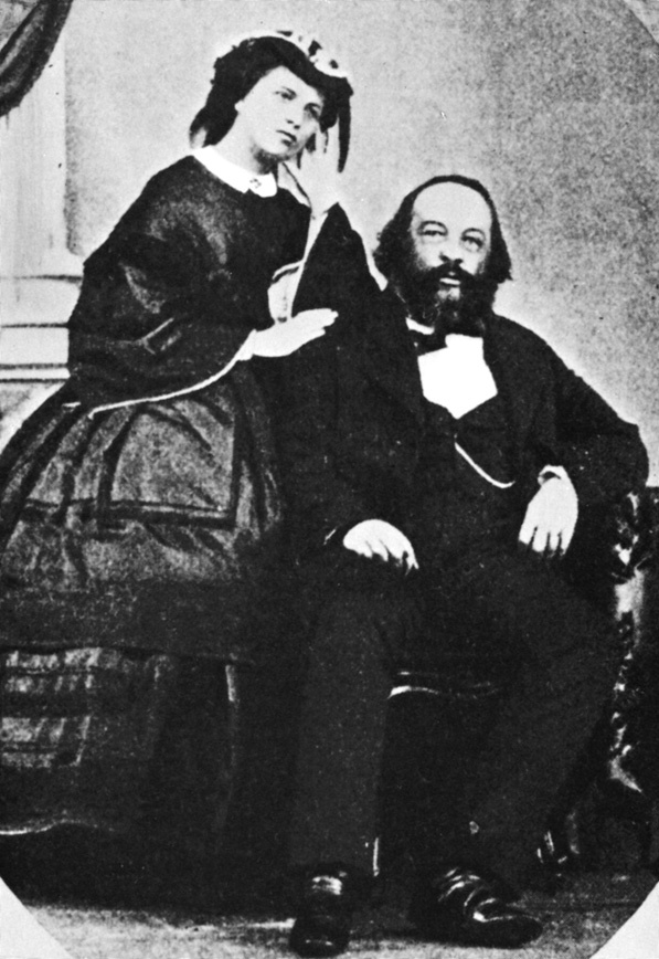 Bakunin and Antonina Kwiatkowska, circa 1861  Photo from WikiCommons.